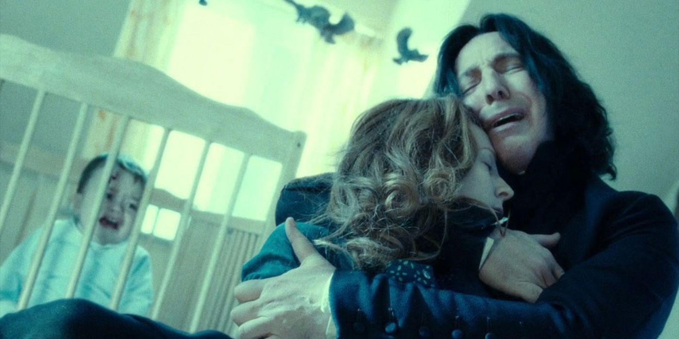 Snape hugging a dead Lily Potter.