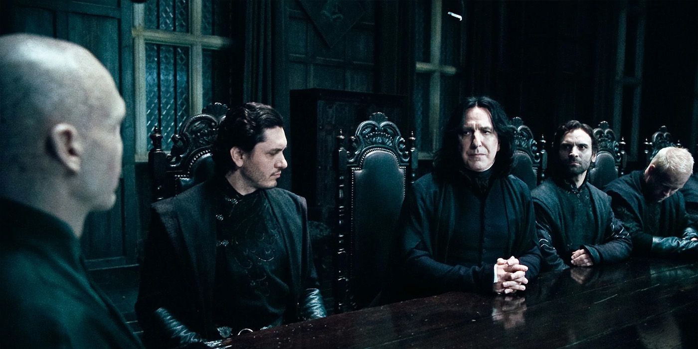 Snape speaking to Voldemort.
