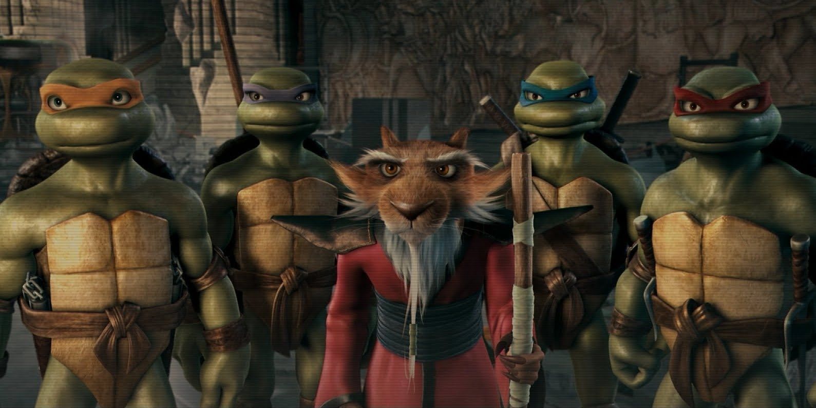 Teenage Mutant Ninja Turtles And Splinter In TMNT