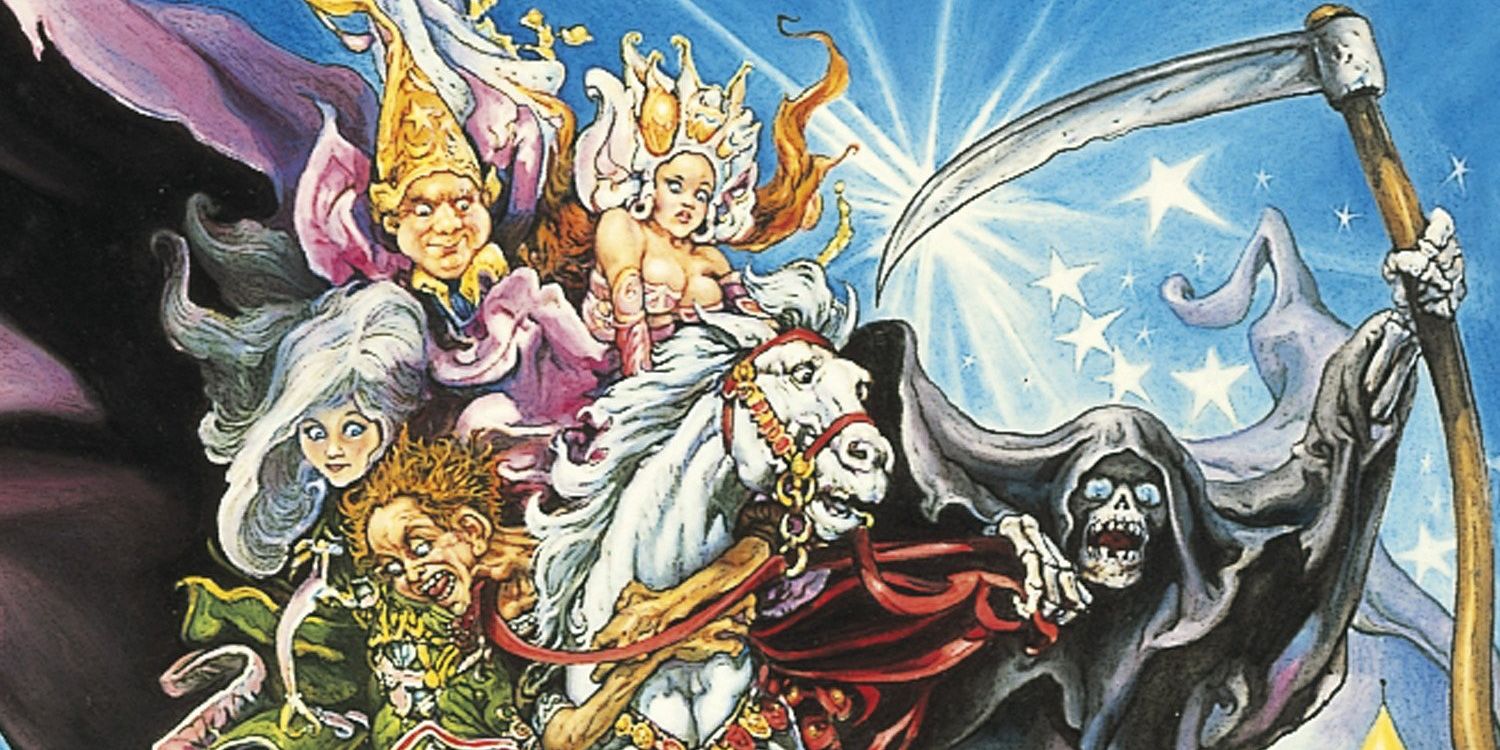 Terry Pratchett's Discworld Characters on the Book Cover
