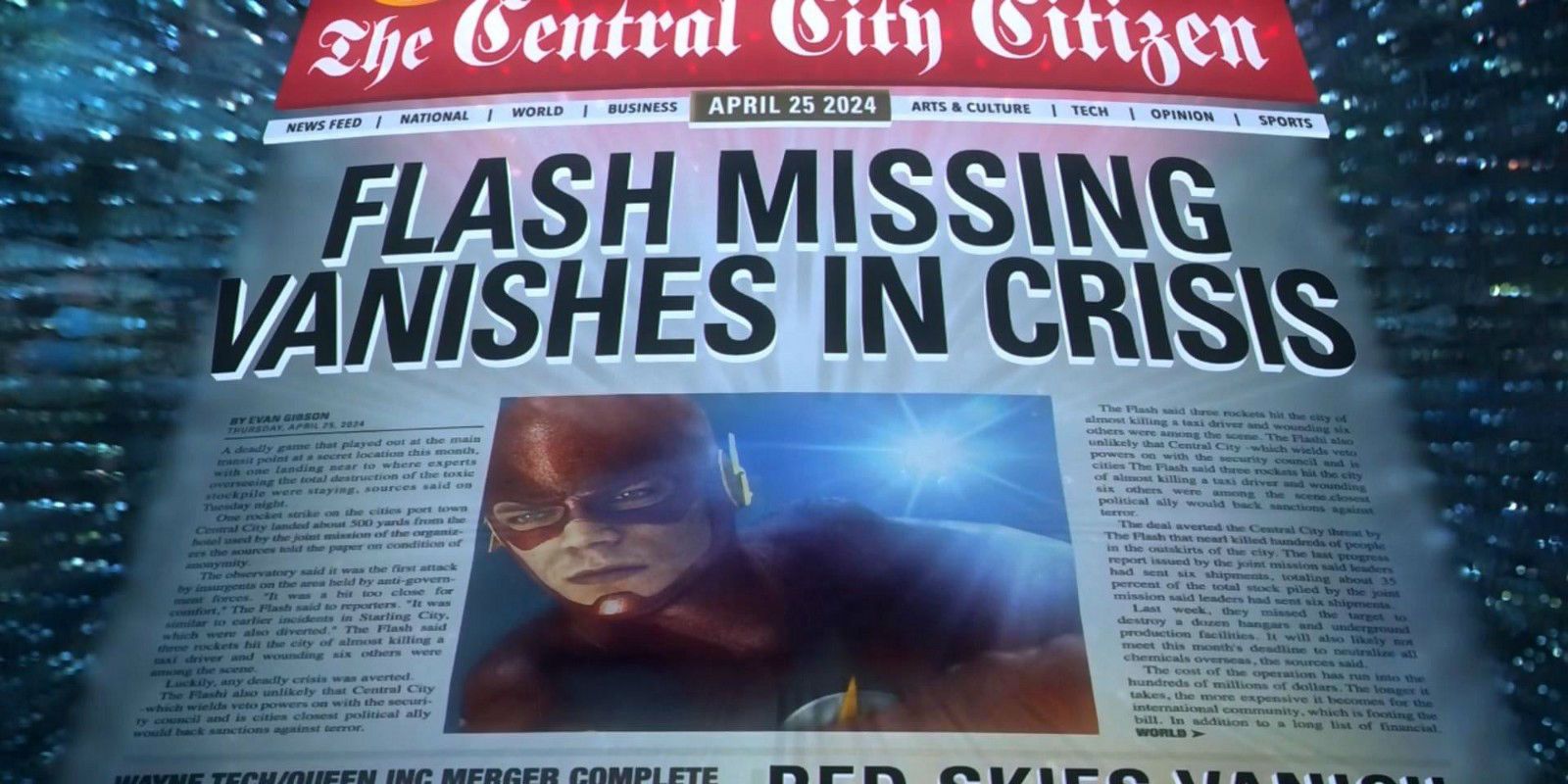 The Flash Vanishes Newspaper 2024 CrisisAC