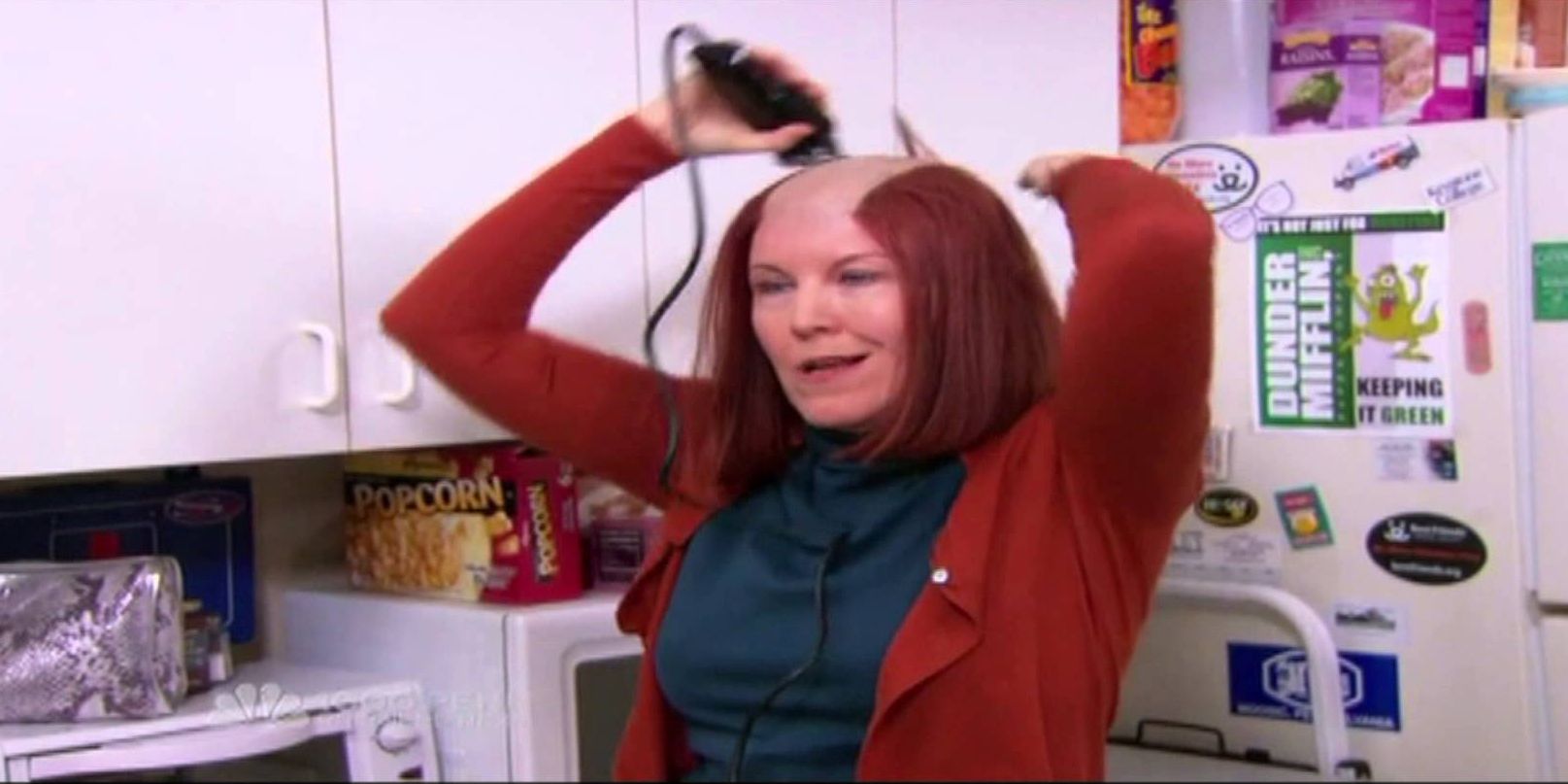 The Office Meredith Shaves Her Head