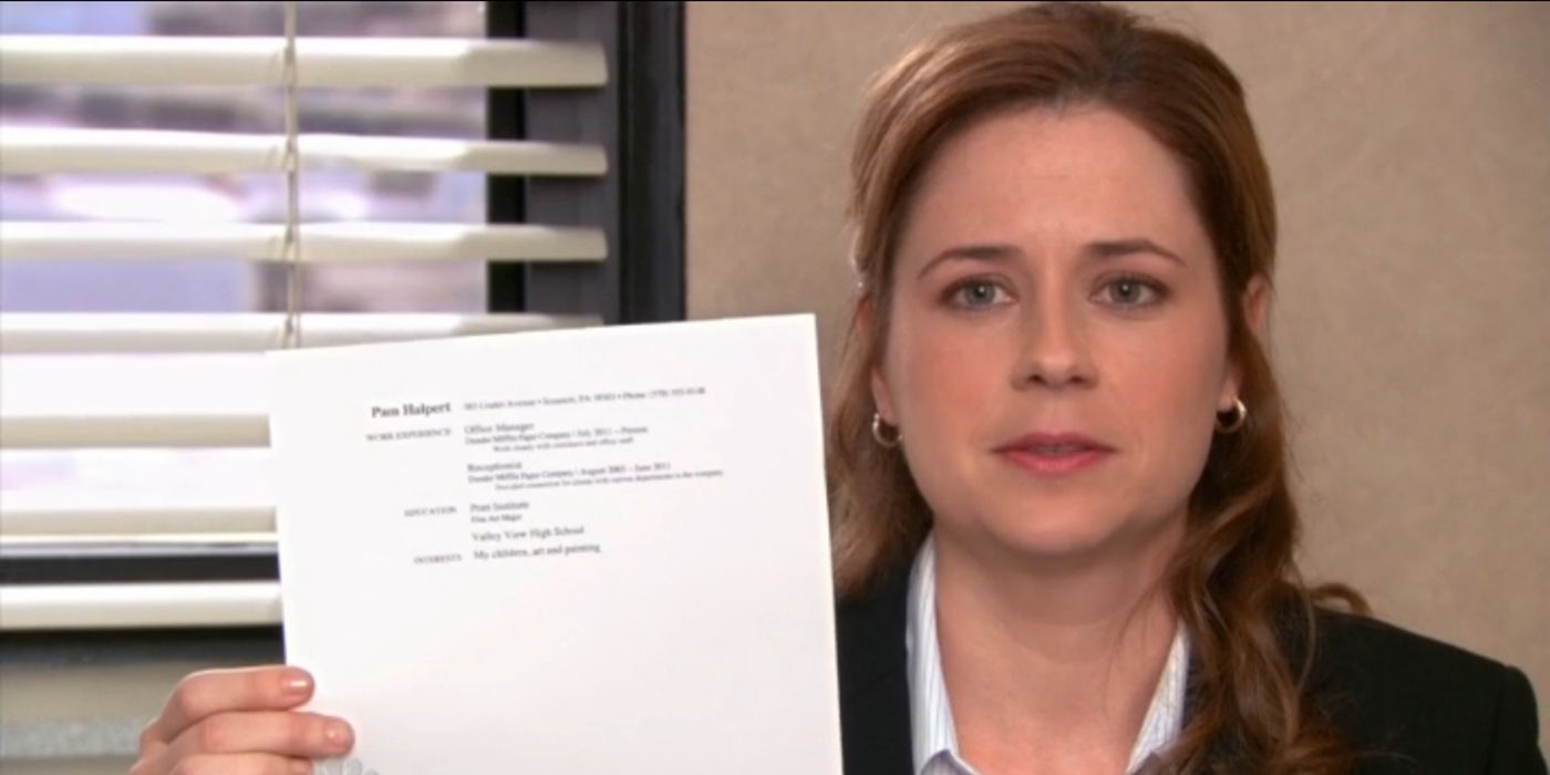 The Office Pam with Resume