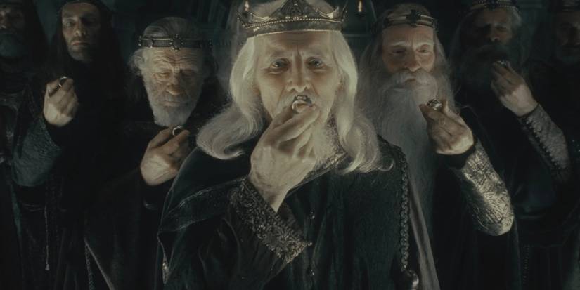 The Nine Rings of Power given to Nine Men in LOTR