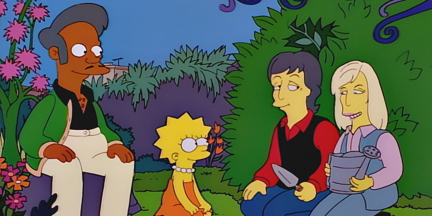 Apu introduces lisa to Paul and Stella McCartney
