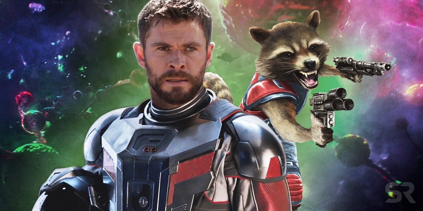 Thor and Rocket in the Quantum Realm in Avengers 4