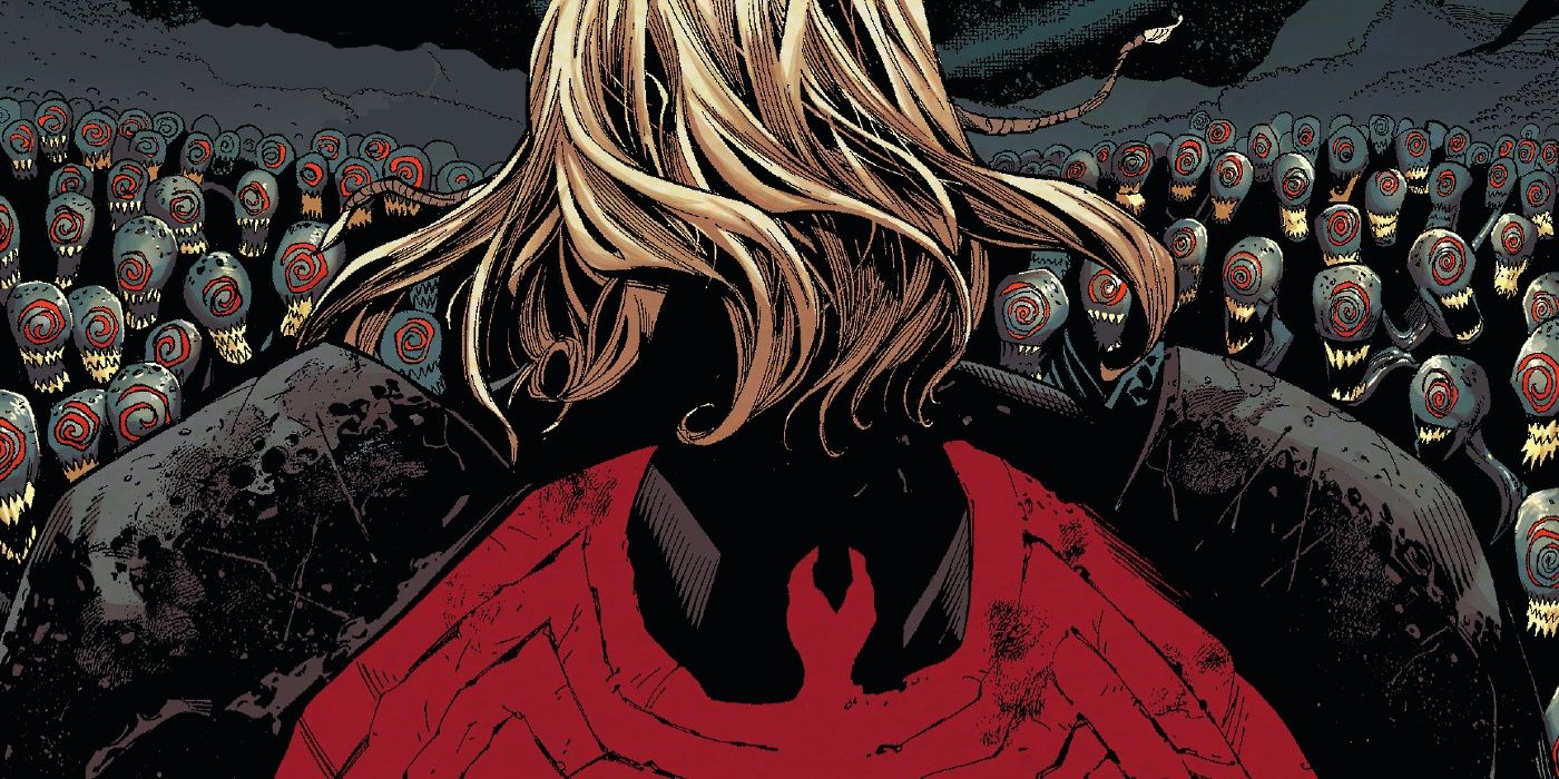 Knull looks out at his Symbiote army in Marvel Comics