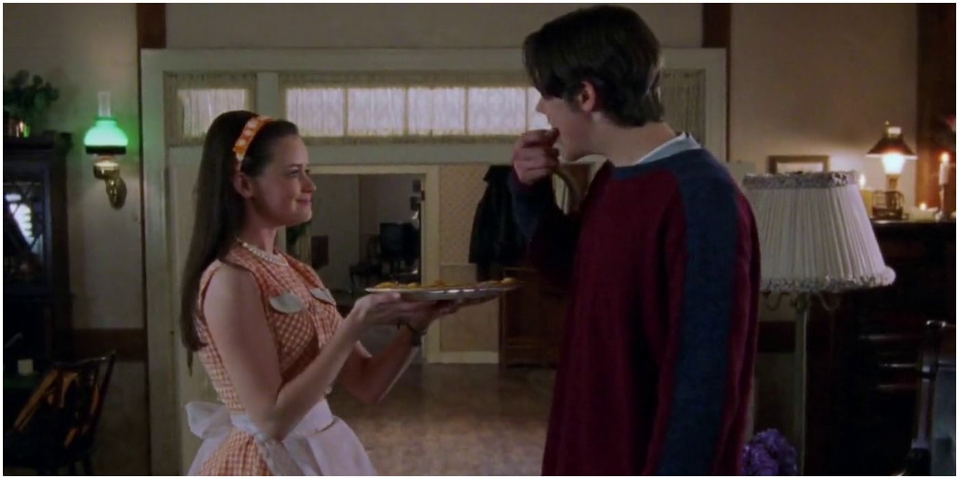 Alexis Bledel as Rory and Jared Padalecki as Dean in Gilmore Girls