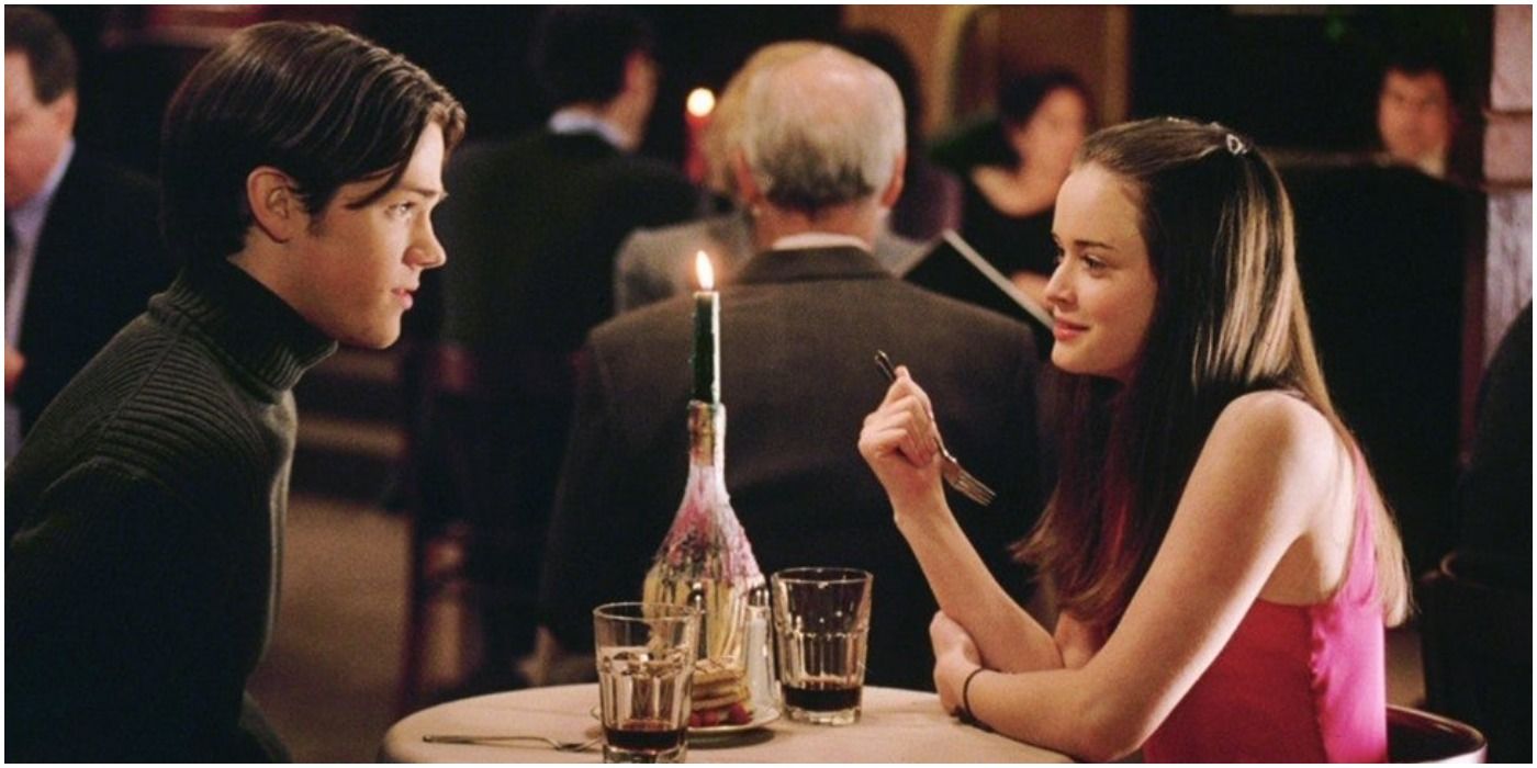 Alexis Bledel as Rory and Jared Padalecki as Dean in Gilmore Girls