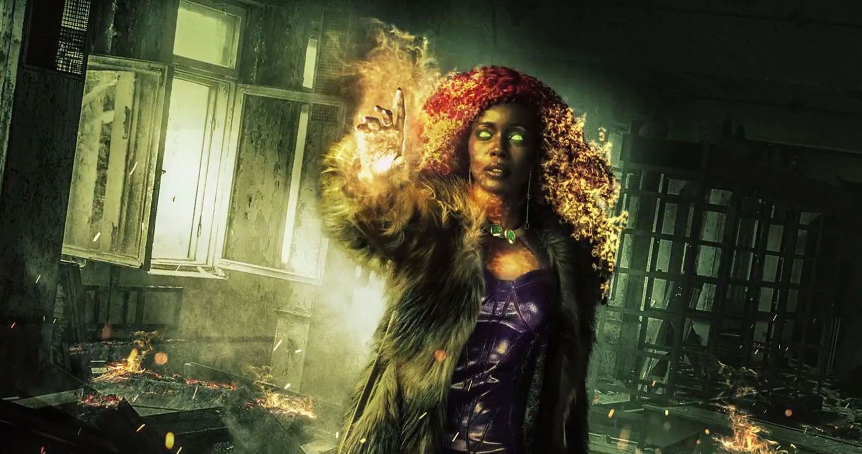 Starfire using her abilities in the first image of her for the live action Titans series