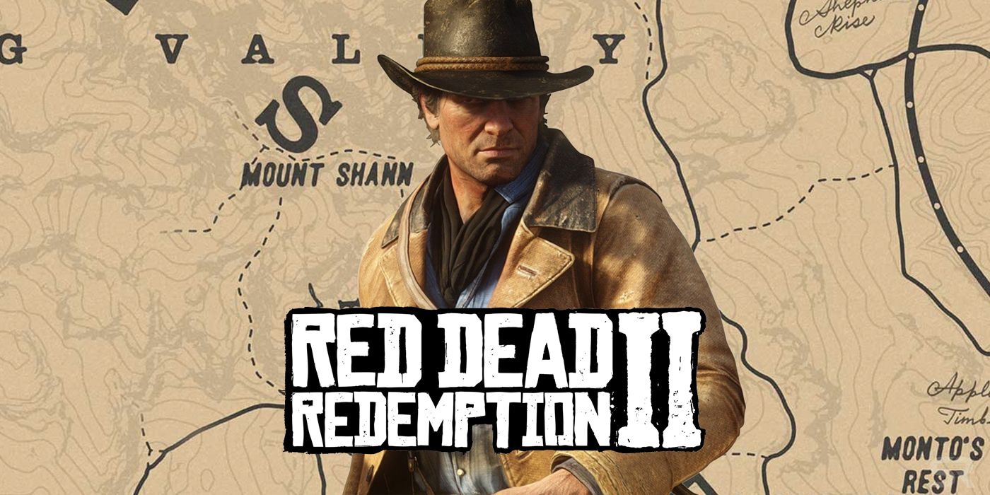 Arthur Morgan and map in Red Dead Redemption 2