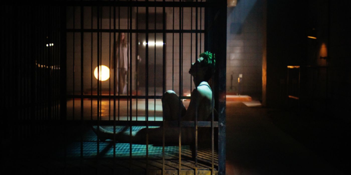 Beast Boy in a cage in Titans
