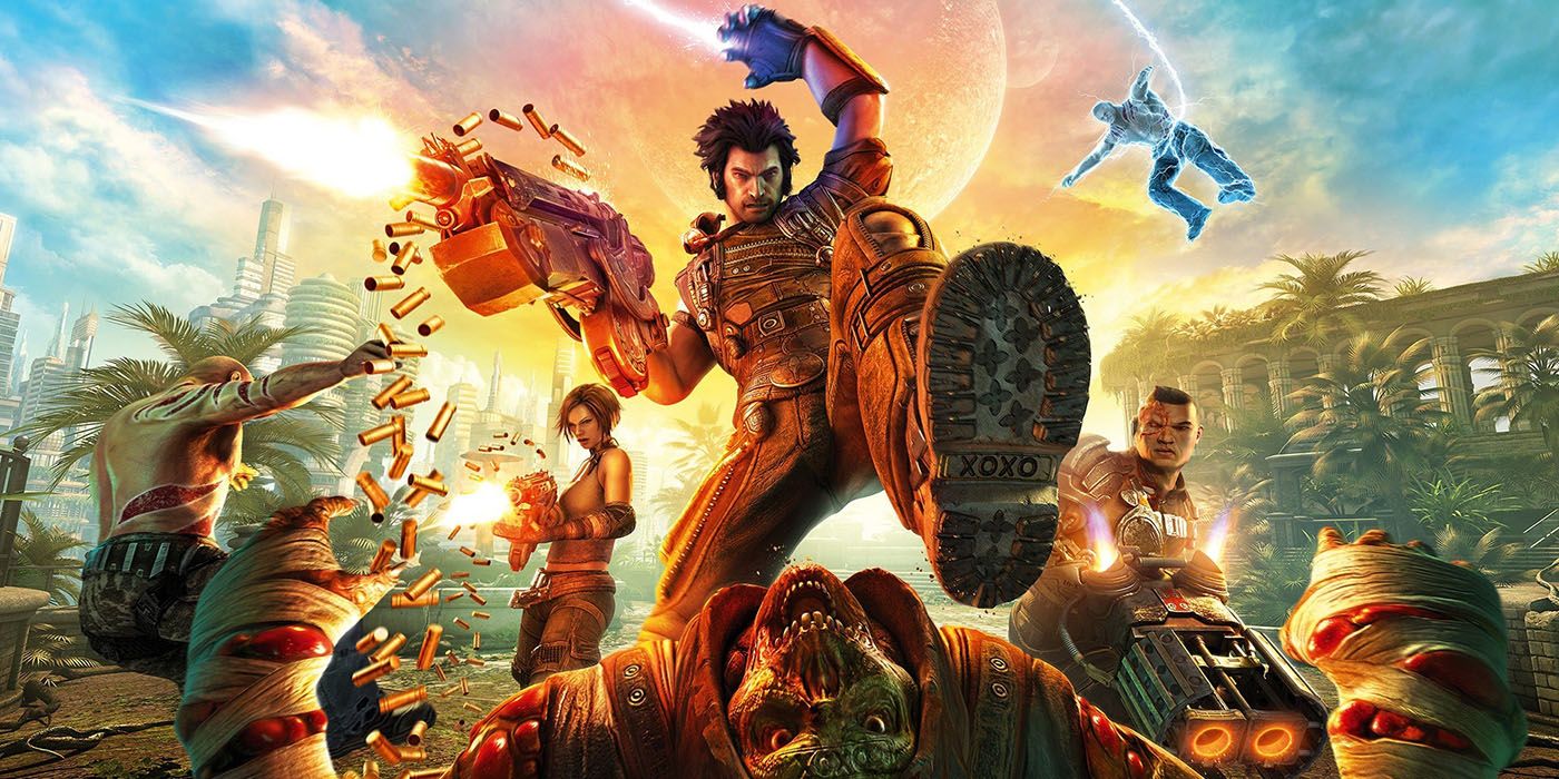 A promotional image for the video game Bulletstorm