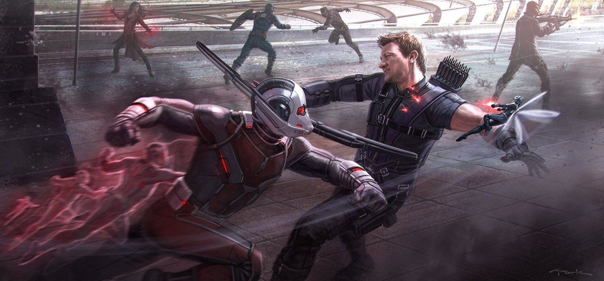 Captain America Civil War Concept Art Ant-Man Wasp Hawkeye