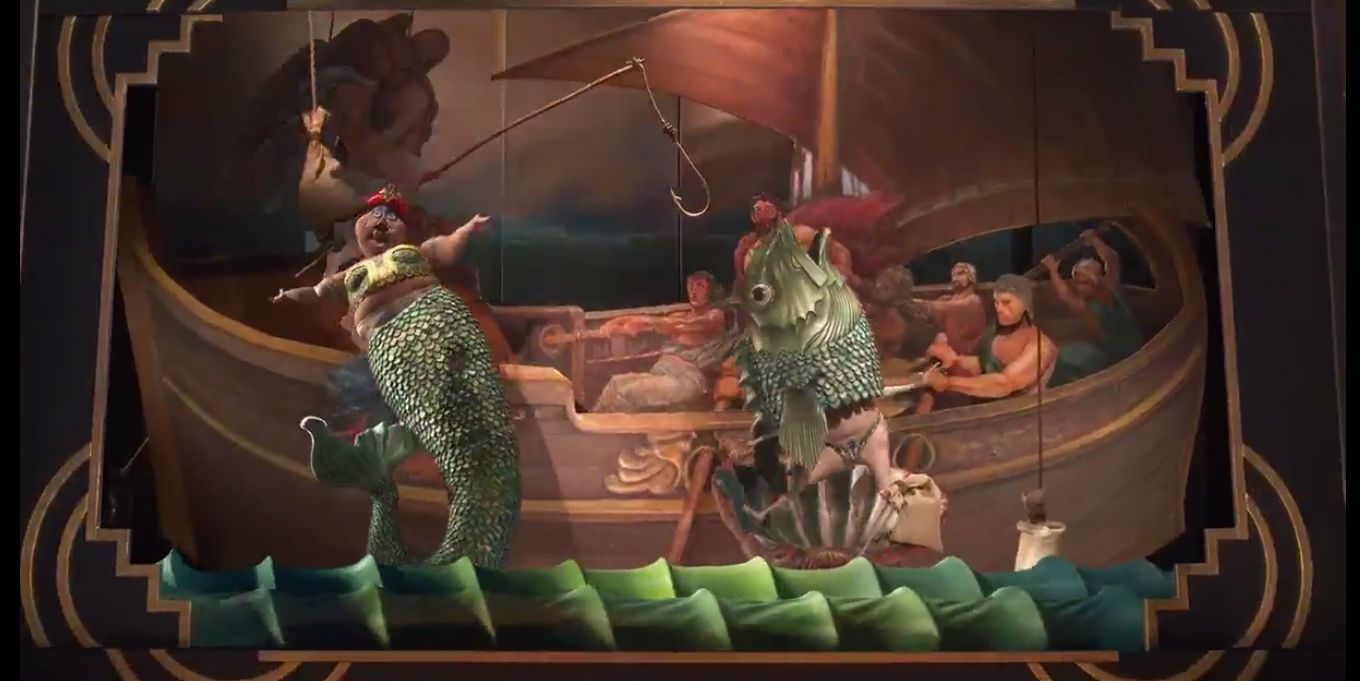 Forcible and Spink recreating the birth of Venus in Coraline