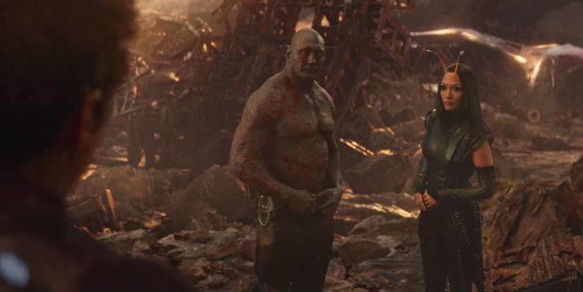 Drax and Mantis in Infinity War
