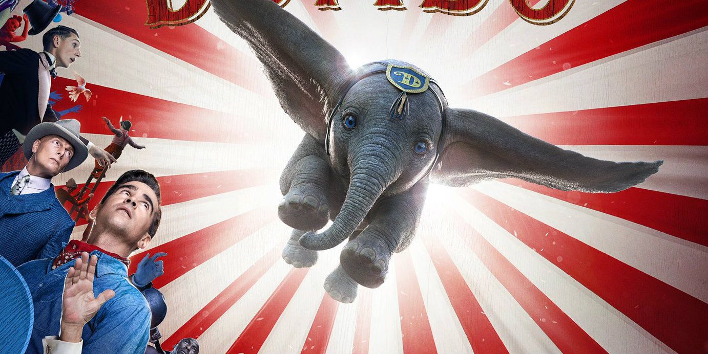 The poster for 2019's Dumbo showing the main characters.