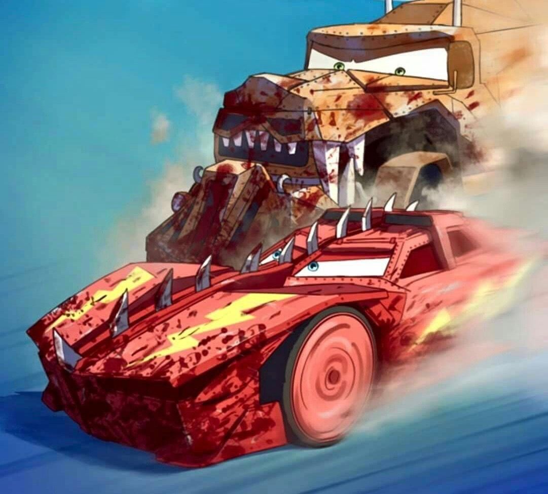 Evil Lightning McQueen and Mater from Cars