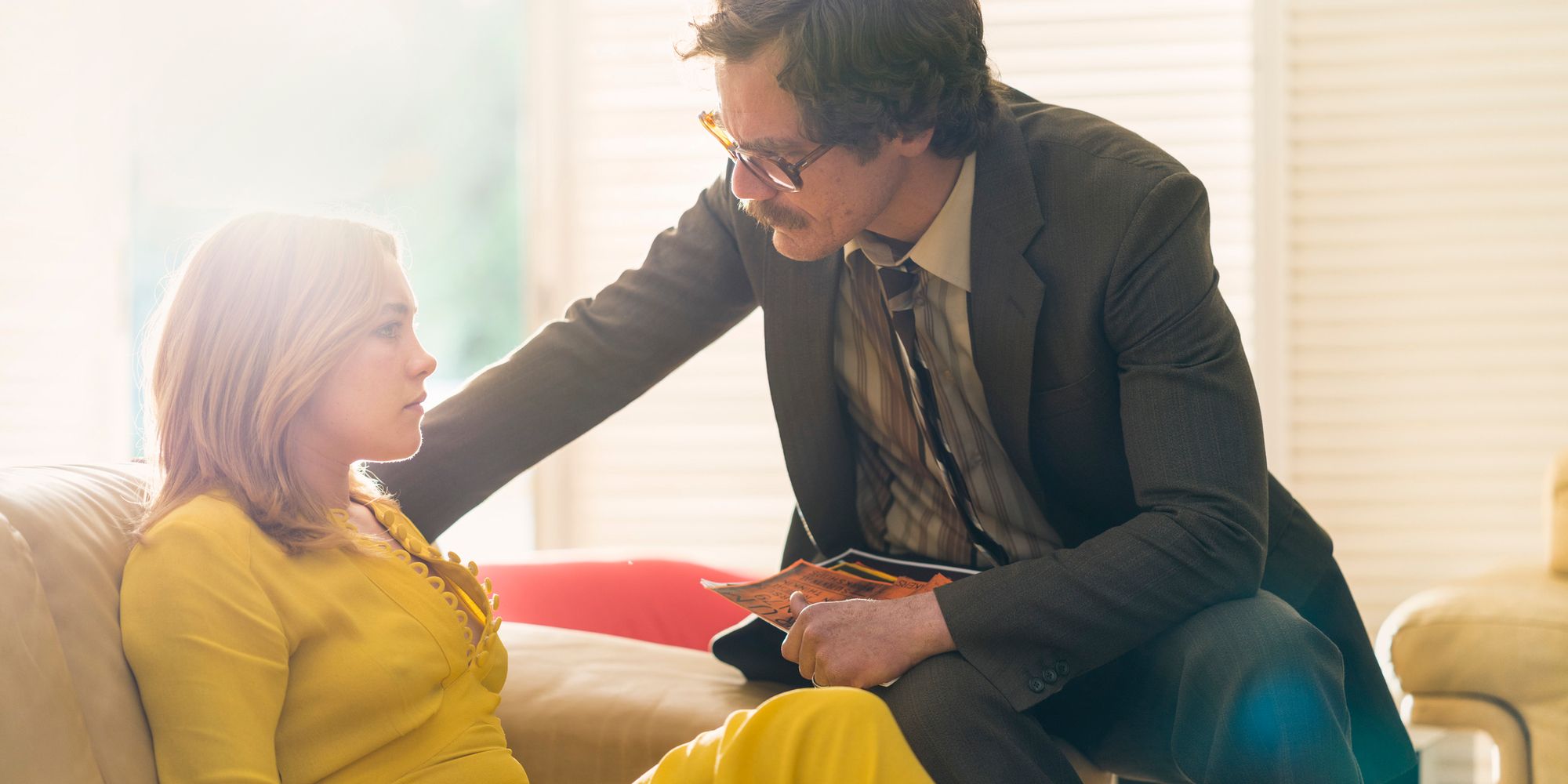 Florence Pugh and Michael Shannon in The Little Drummer Girl AMC