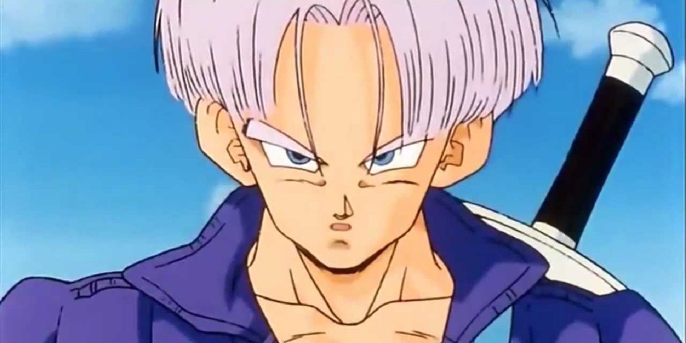Future Trunks looking serious in Dragon Ball Z
