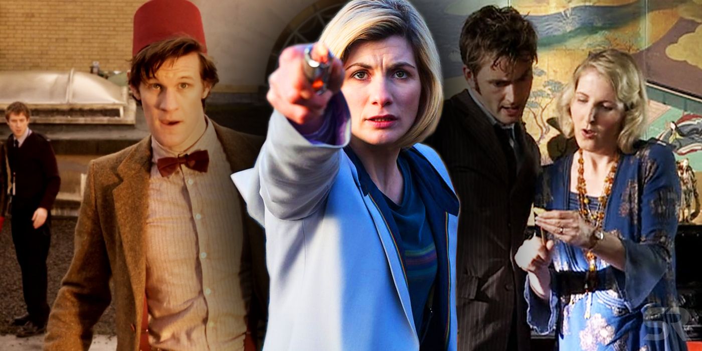 Jodie Whittaker in Doctor Who with Matt Smith and David Tennant