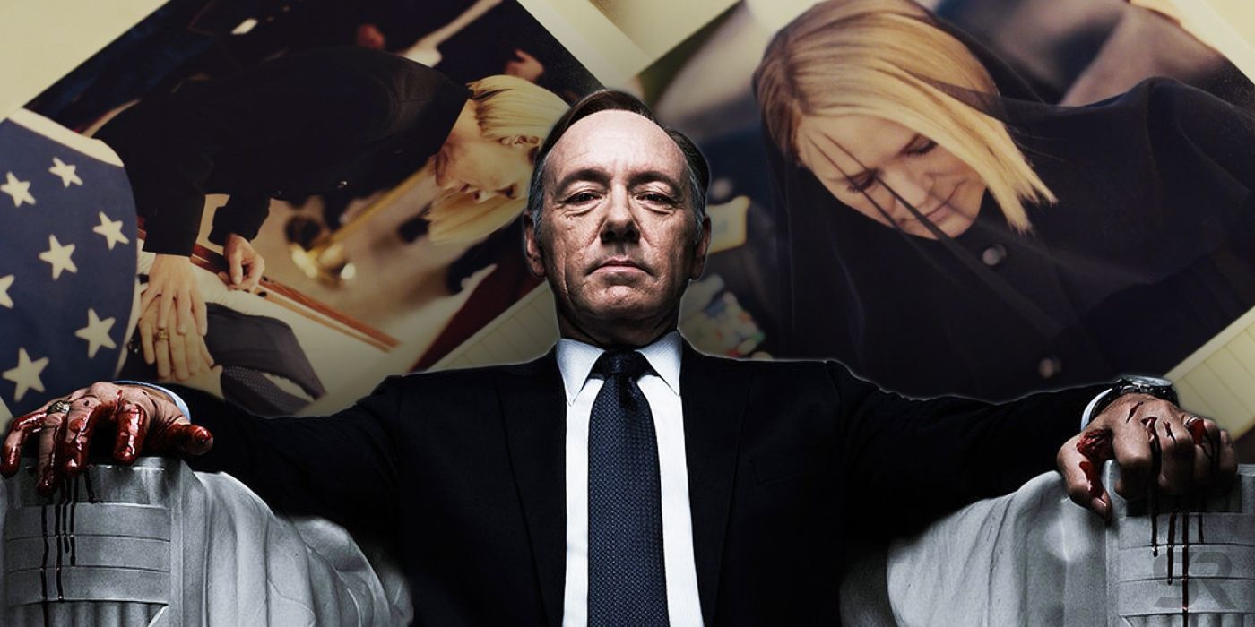 Kevin Spacey as Frank Underwood dead in House of Cards