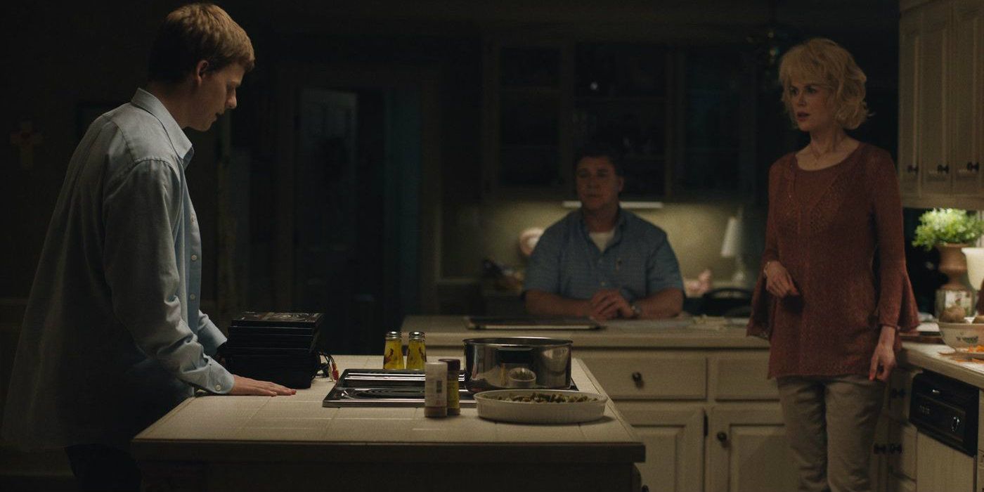 Lucas Hedges Russell Crowe and Nicole Kidman in Boy Erased