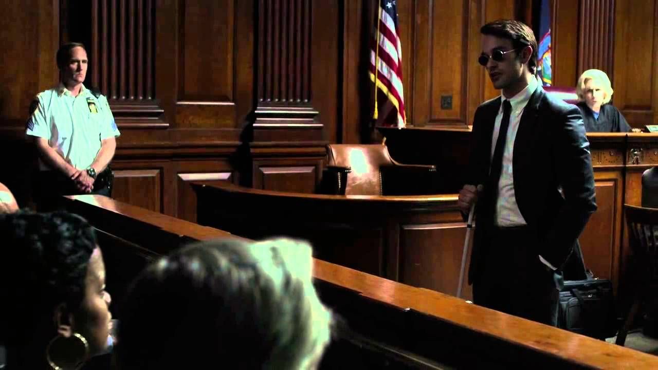 Matt in court in Daredevil