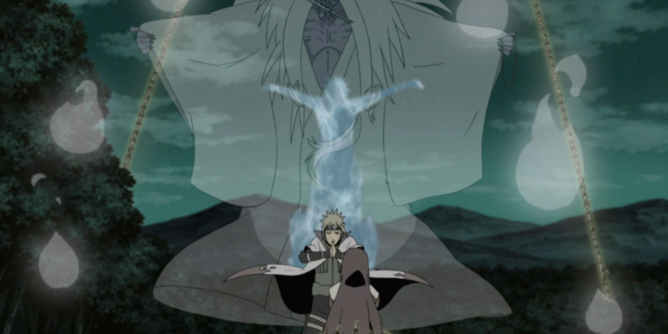 Minato performs the reaper death seal in Naruto