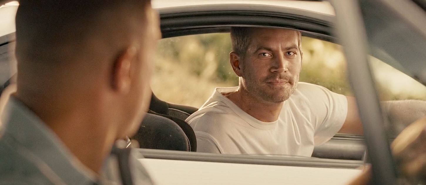 Brian In Car Next To Dom In Furious 7