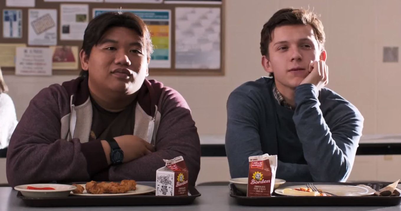 Peter and Ned at Lunch Spider-Man Homecoming