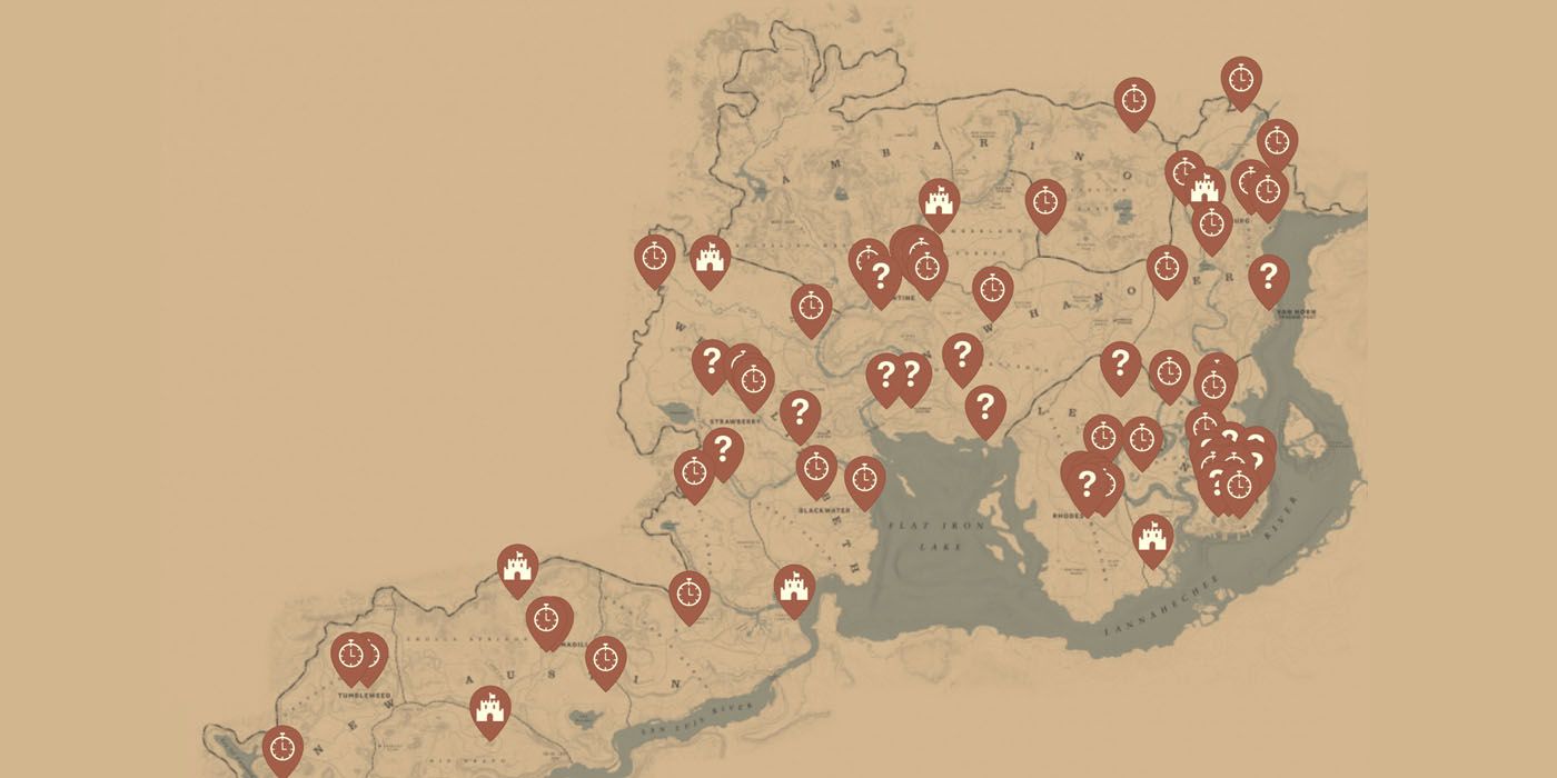 Red Dead Redemption 2 Events Strangers Hideouts Map