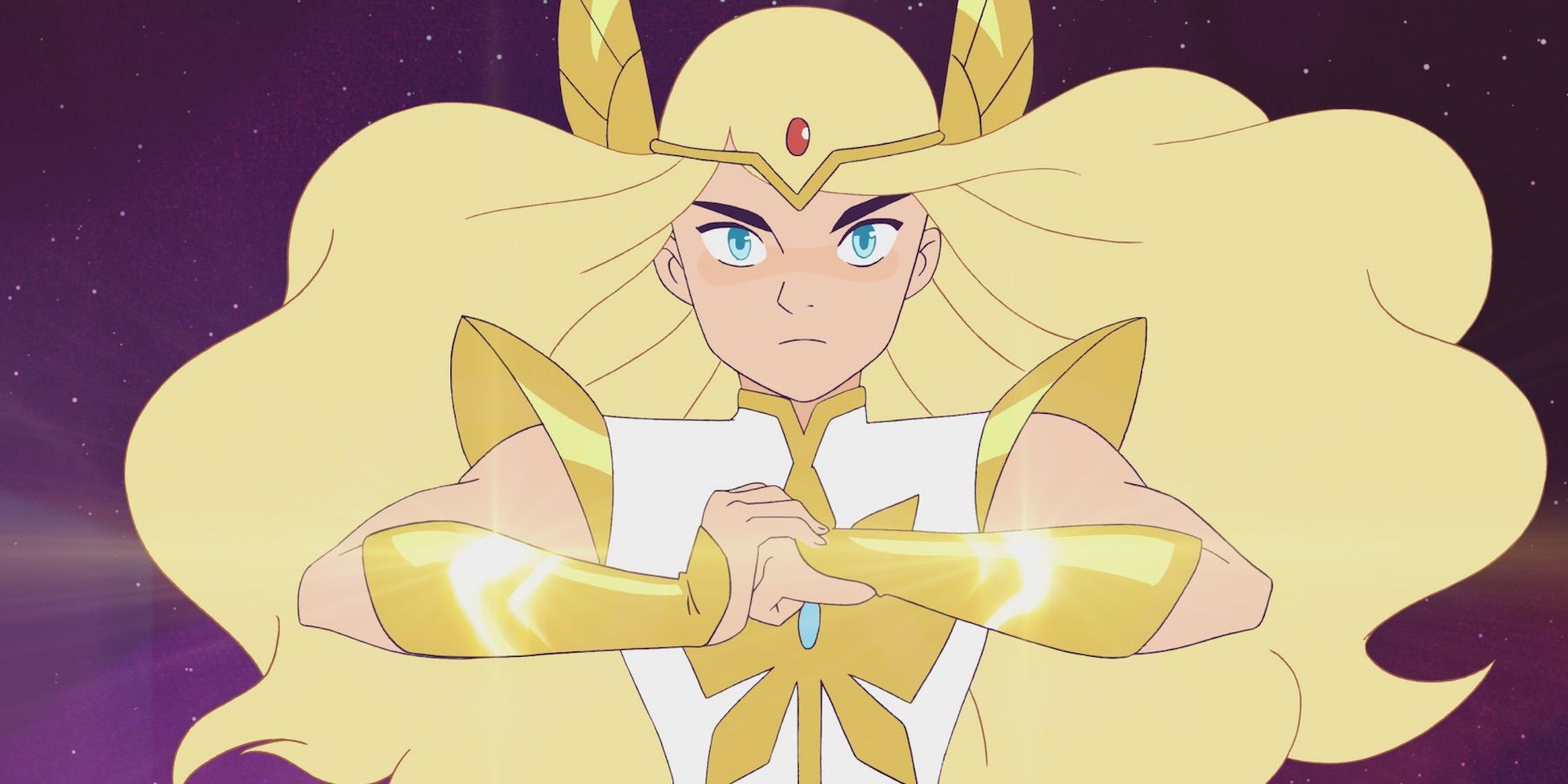 She-Ra clinches her fist from the remake TV show