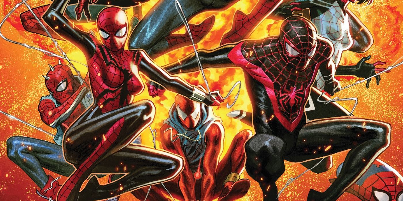Various Spider-Men from Spider-Geddon #5