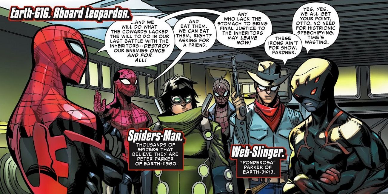 The cowboy Spider-Man may be entertaining, as well as the human-spider hybr...