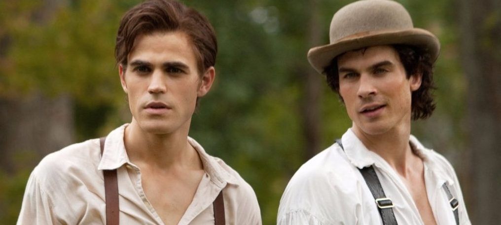 Stefan and Damon Young in The Vampire Diaries