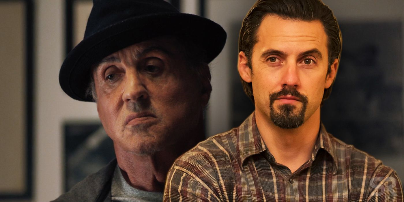 Sylvester Stallone as Rocky and Milo Ventimiglia as Robert in Creed 2 as