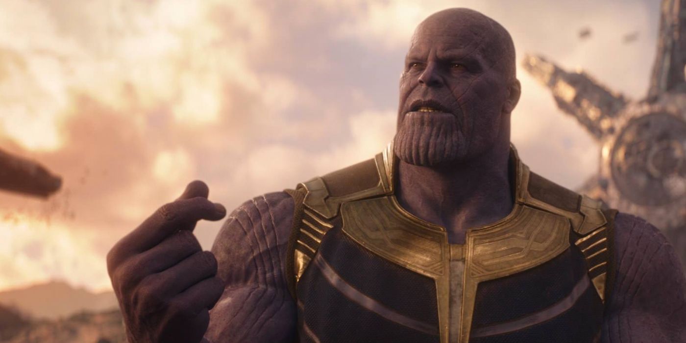 Thanos Snaps his fingers in Avengers Infinity War