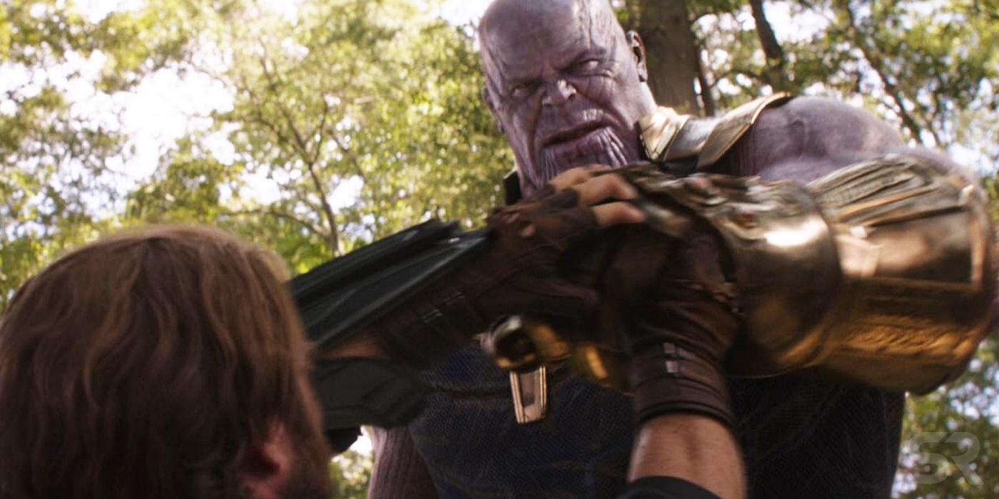 Thanos fighting Captain America