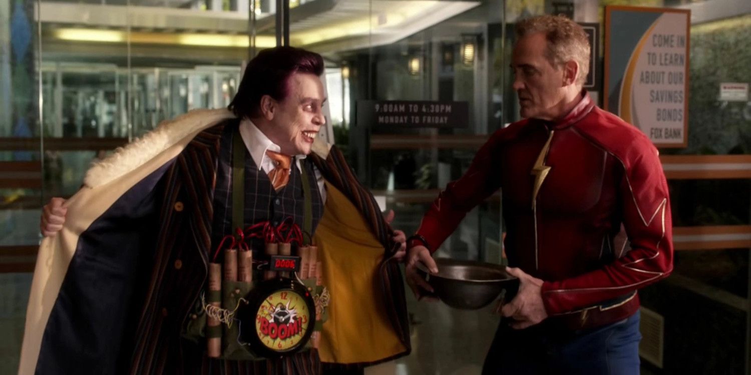 The Flash Earth Three Trickster Mark Hamill and Earth Three Flash John Wesley Shipp