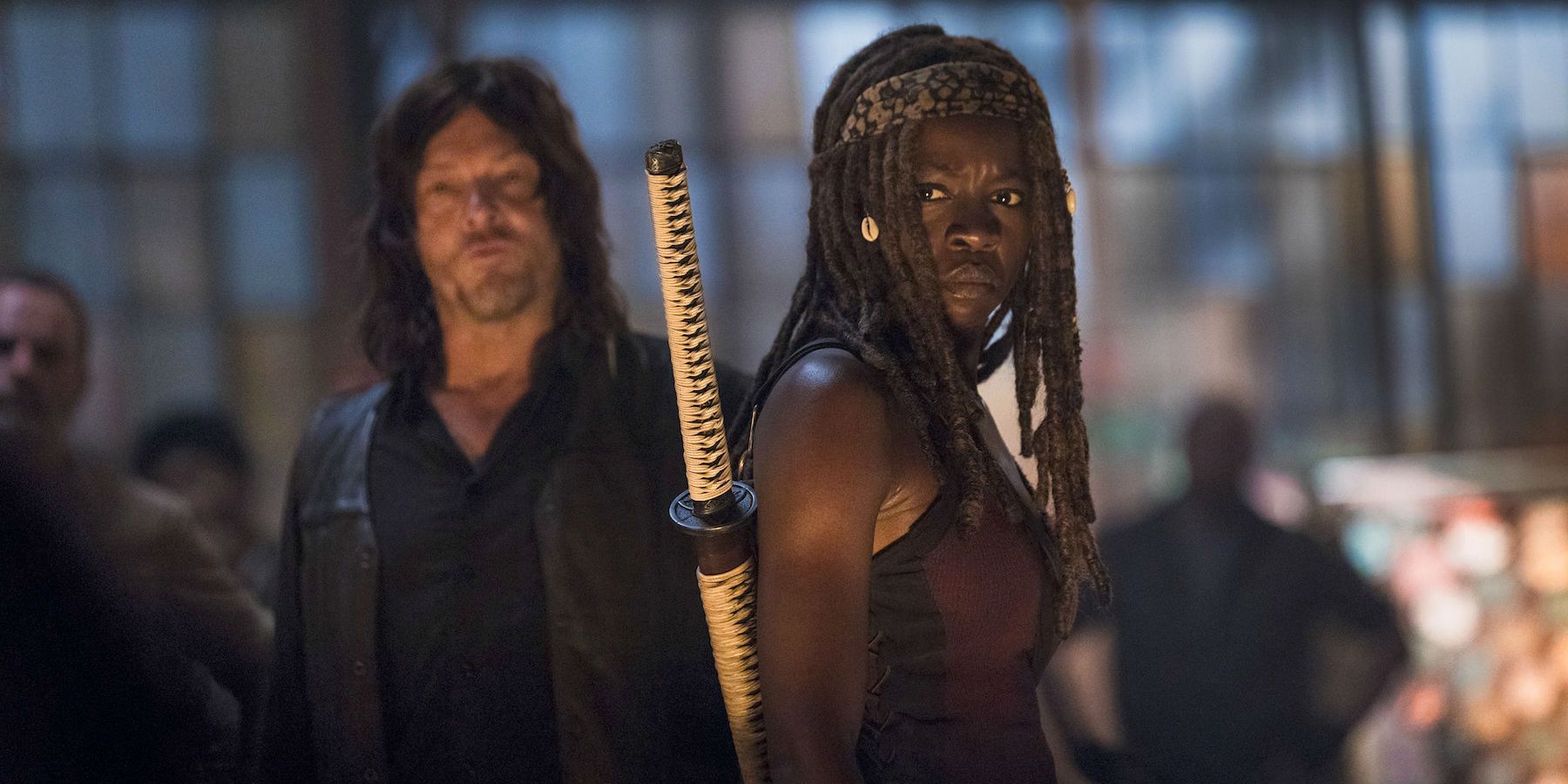 Daryl and Michonne in The Walking Dead 