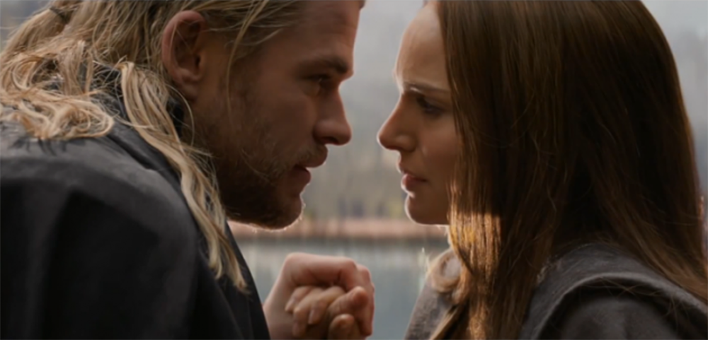 Thor and Jane in Dark World post credits scene