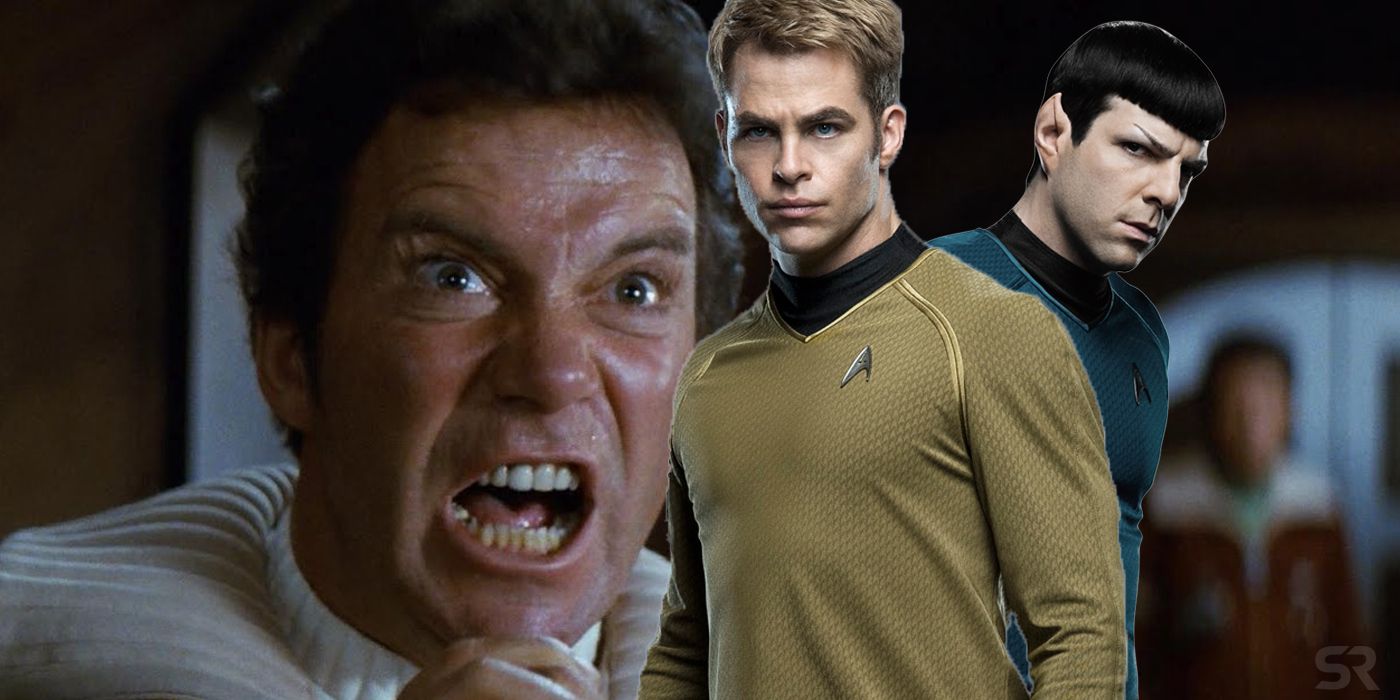 William Shatner Chris Pine and Zachary Quinto in Star Trek