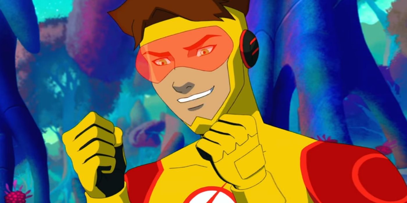 Kid Flash smiling in Young Justice