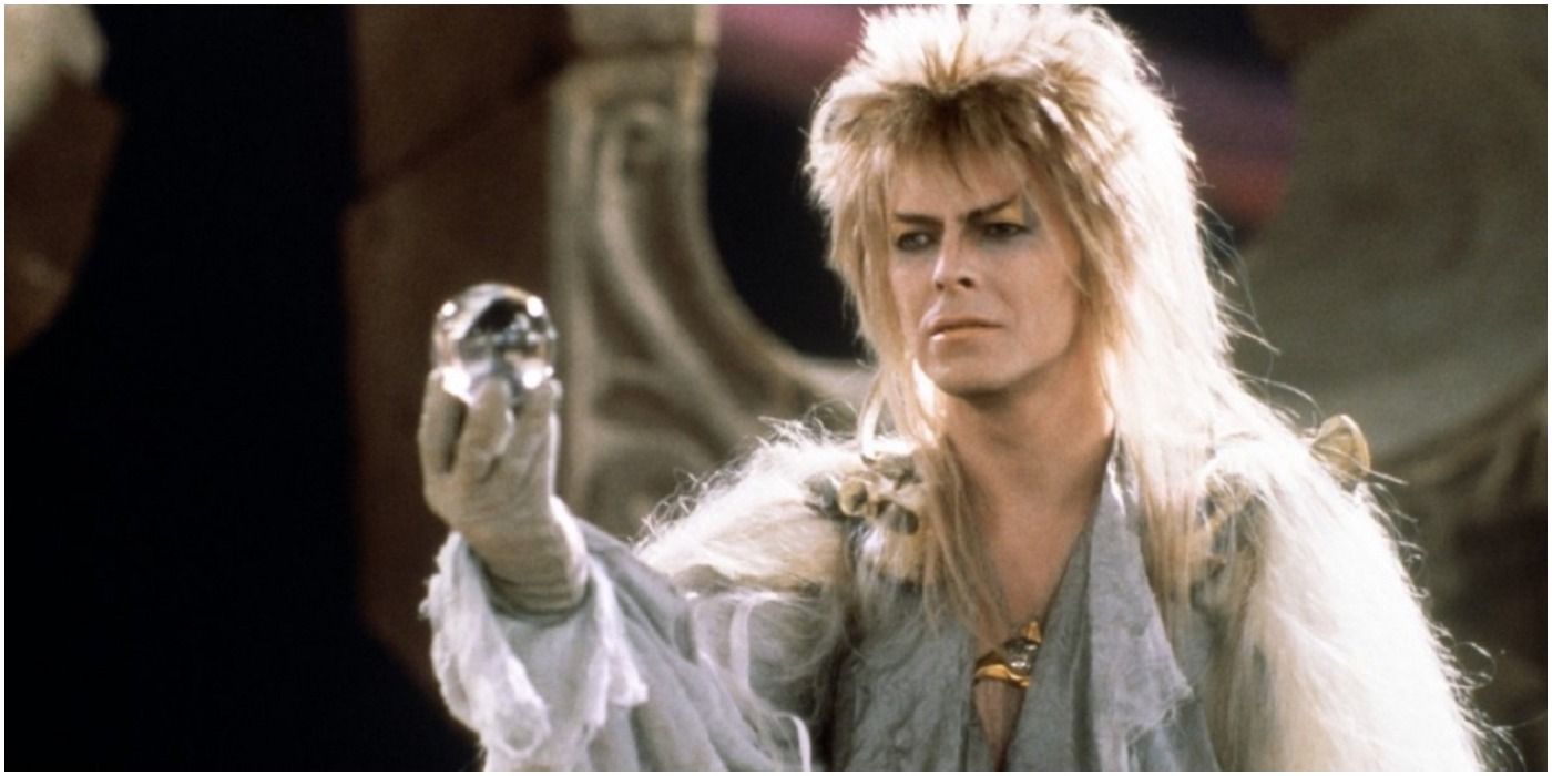 David Bowie holding a crystal in Labyrinth