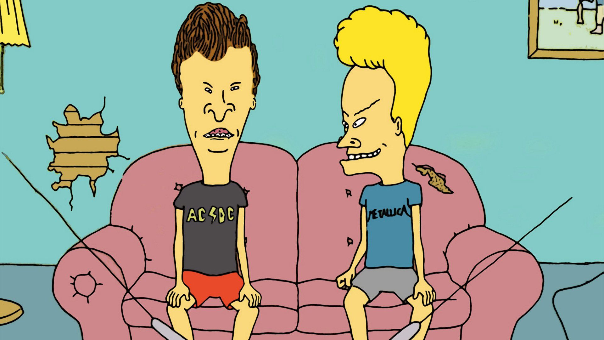 Beavis And Butt-Head sitting in the couch.