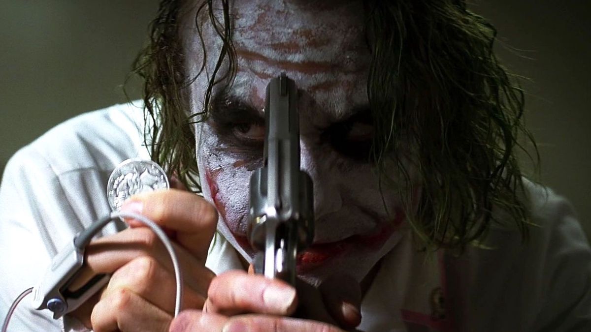 20 Heath Ledger Joker Tempting Two-Face Gun