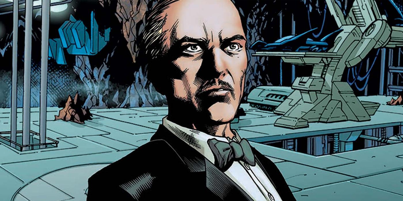 Alfred Pennyworth in the Batcave in DC Comics.
