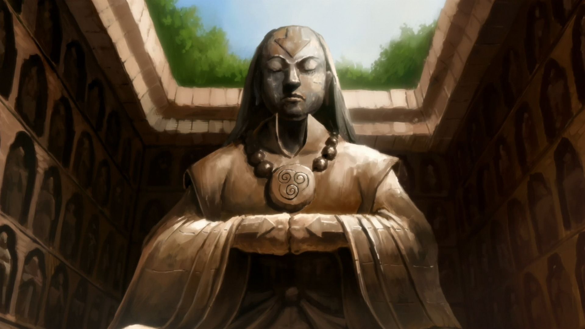 Estátua do Avatar Yangchen da 3ª temporada de The Last Airbender