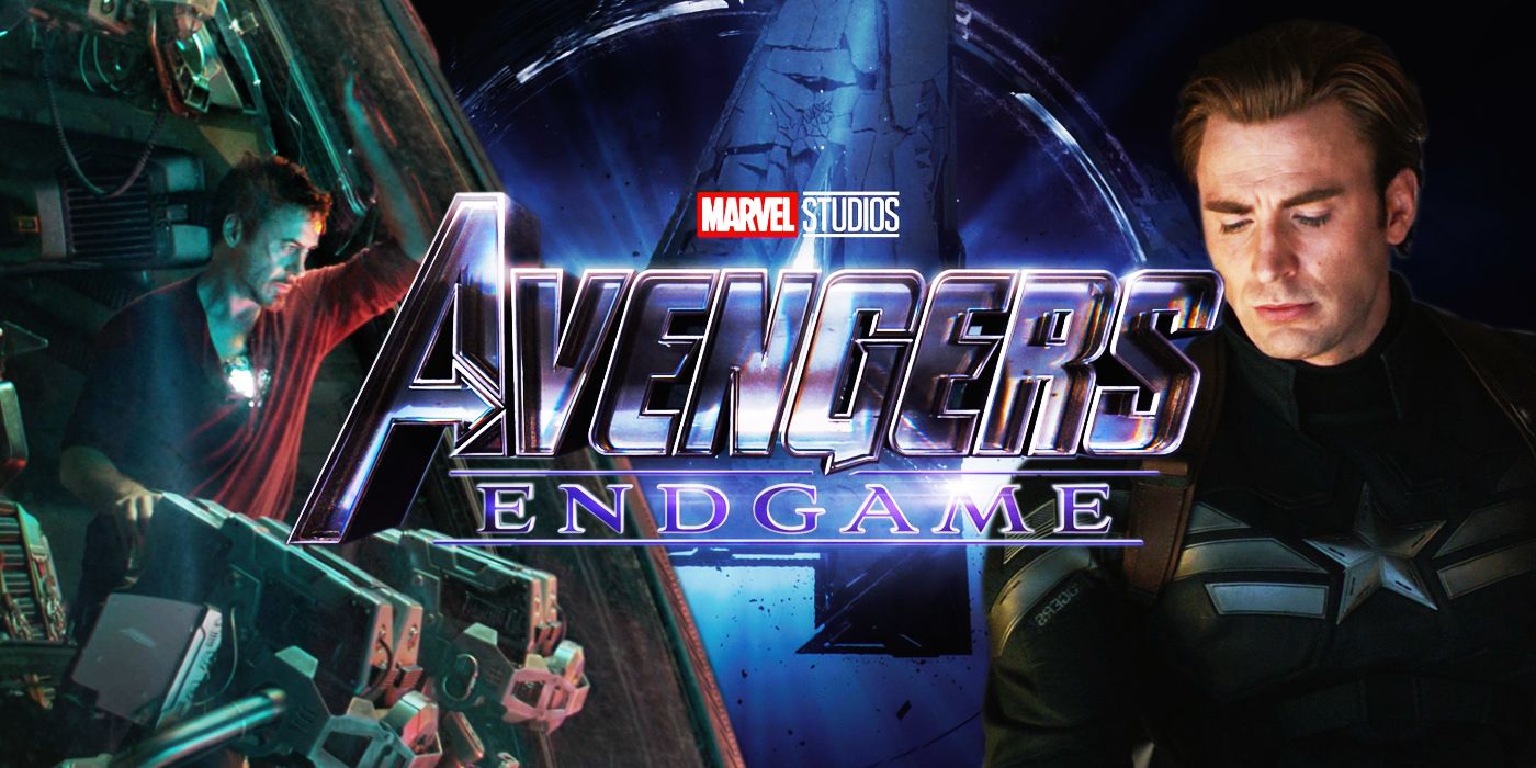 Avengers Endgame Logo and Iron Man and Captain America